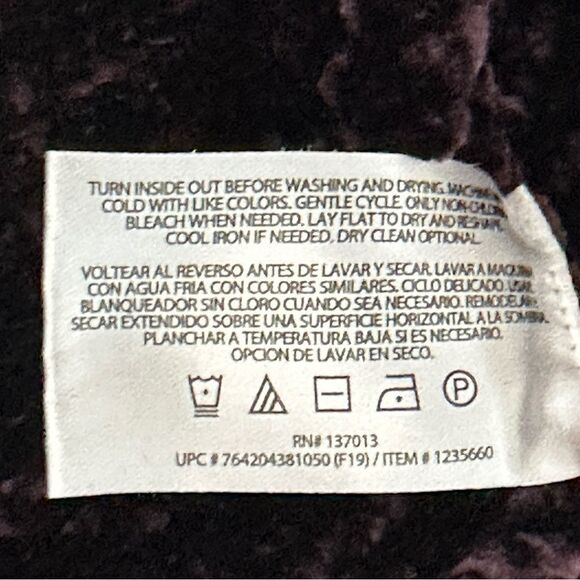 Orvis Womens Chenille Sweater Plum Size Small Crew Neck Cozy Warm Winter - Picture 9 of 9